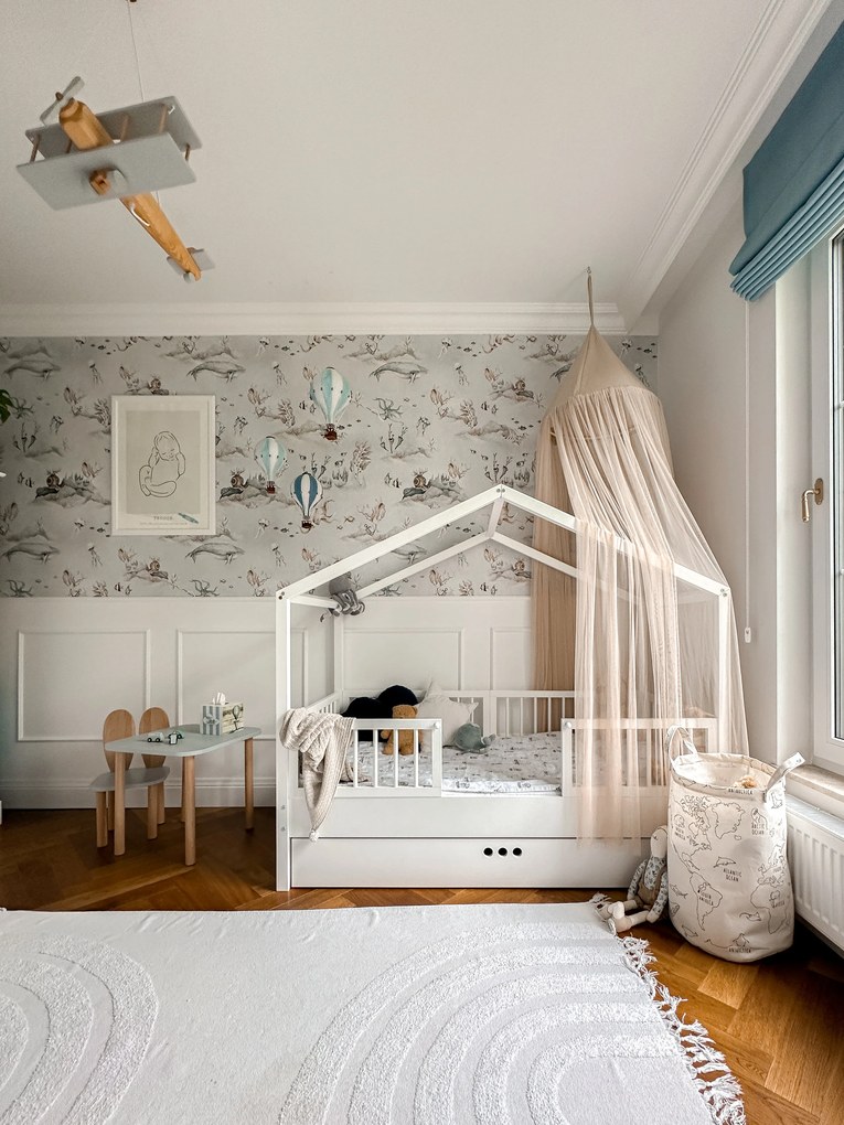 Posteľ domček Dream Nest snow 80x160 cm