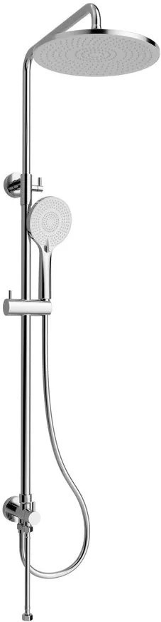 Sapho Sapho, Sprchový stĺp pre nástennú batériu, pevná a ručná sprcha, guľatý, chróm, 1202-30