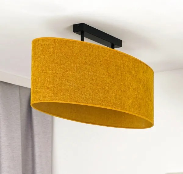 Duolla - Prisadený luster OVAL 2xE27/15W/230V hnedá