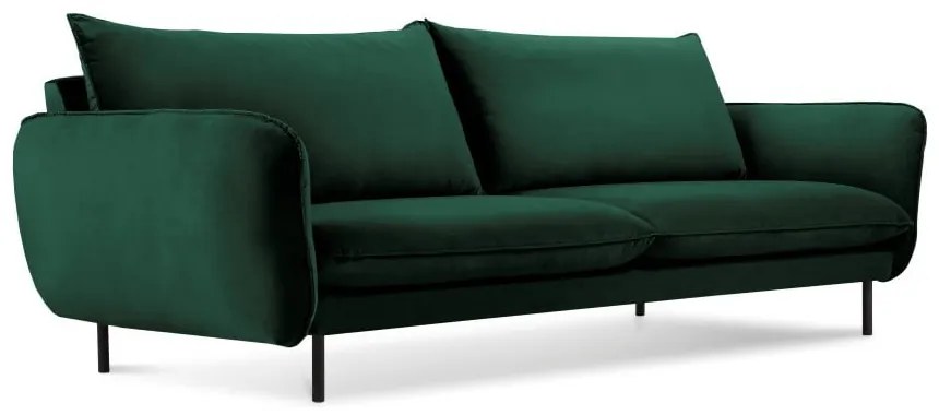 Zelená zamatová pohovka Cosmopolitan Design Vienna, 230 cm