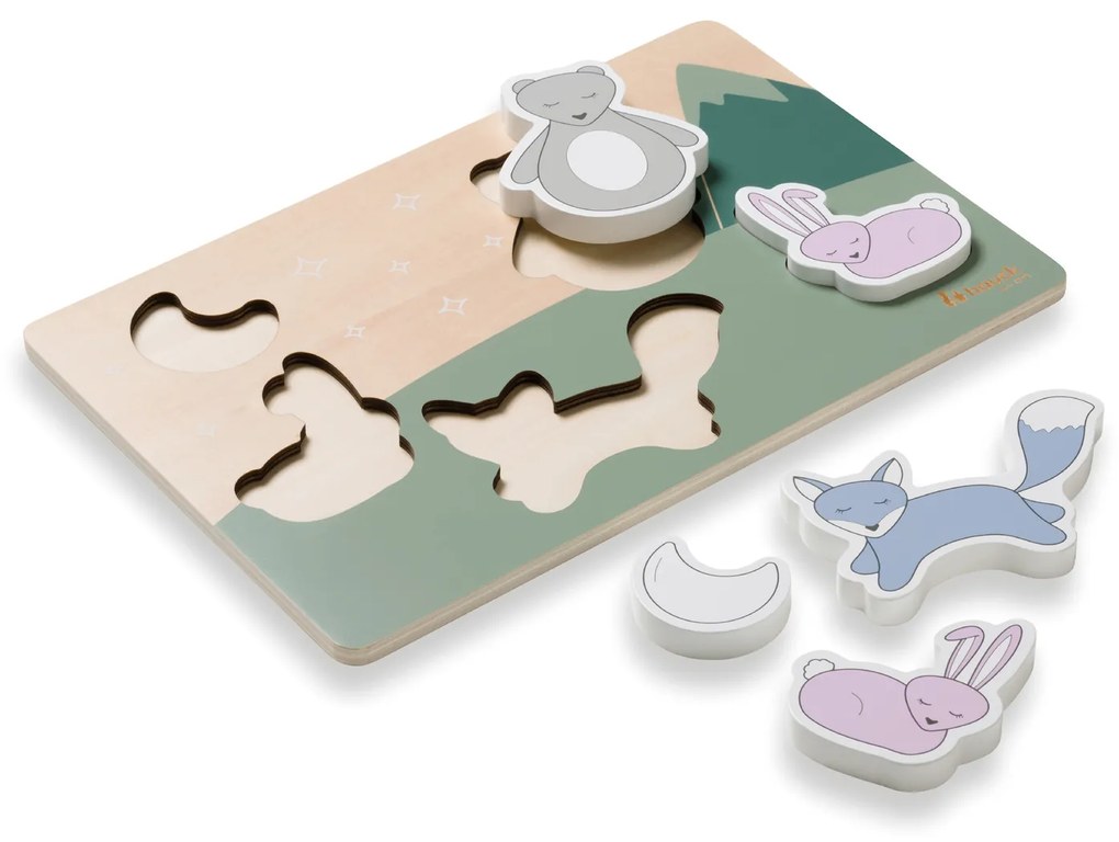 Hauck Puzzle drevené vkladacie Puzzle N Fit Forest