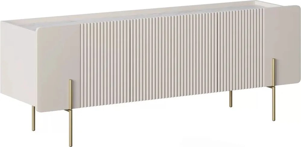 TV skrinka Malmi 150 cm - kašmír / zlote nozki - Limitovaná ponuka