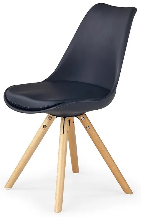 Jedálenská stolička Belini čierná drevené nohy Amareto