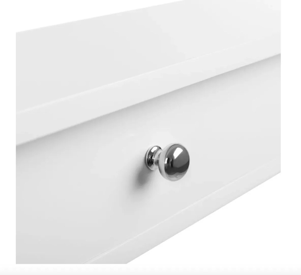 Nástenná polica Liwos s dvoma zásuvkami biela