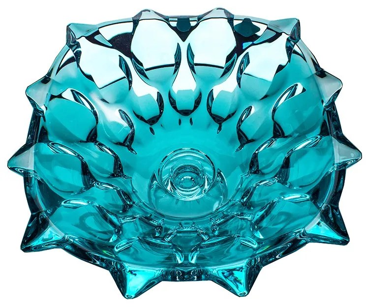KRIŠTÁĽOVÁ MISKA BOHEMIA SAMBA AQUAMARINE 305MM