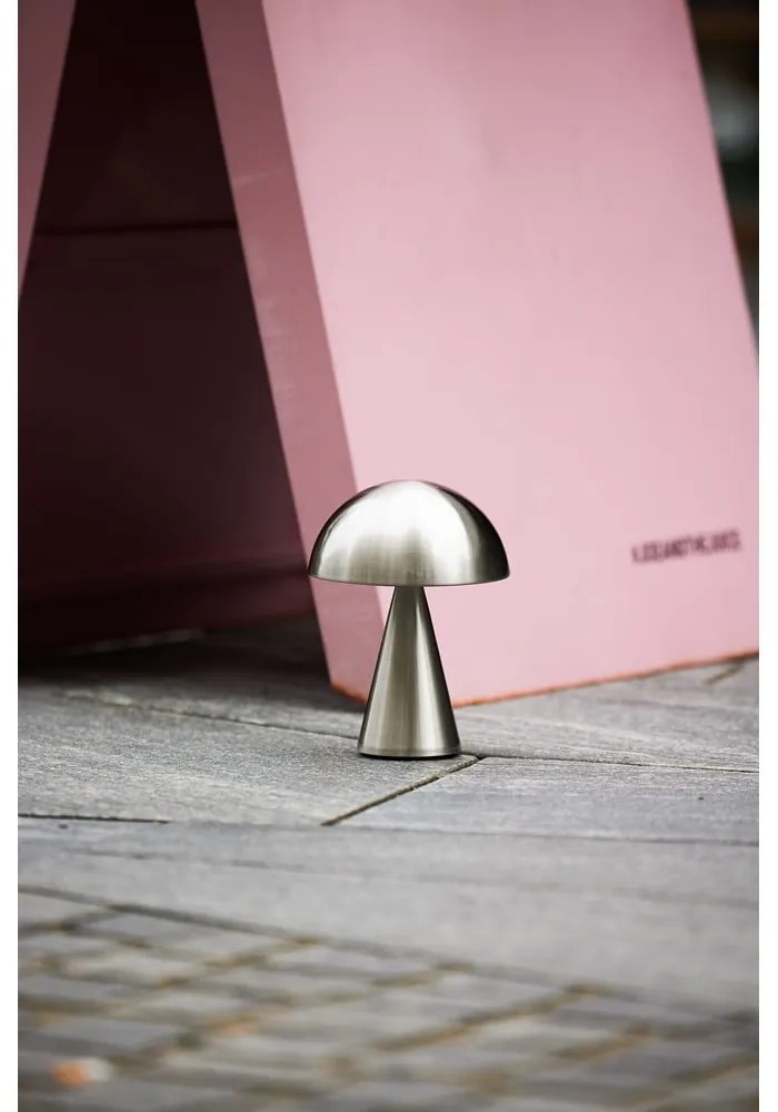 Tmavosivá LED stmievateľná stolová lampa (výška 20 cm) Mush – Hübsch