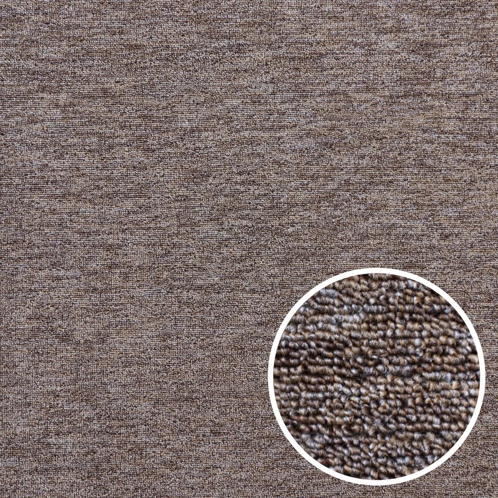 Spoltex, Metrážny koberec Artik New 120 hnedý, na mieru, šíře 1m,2m,3m,4m, hnedá, filc, chodba / predsieň