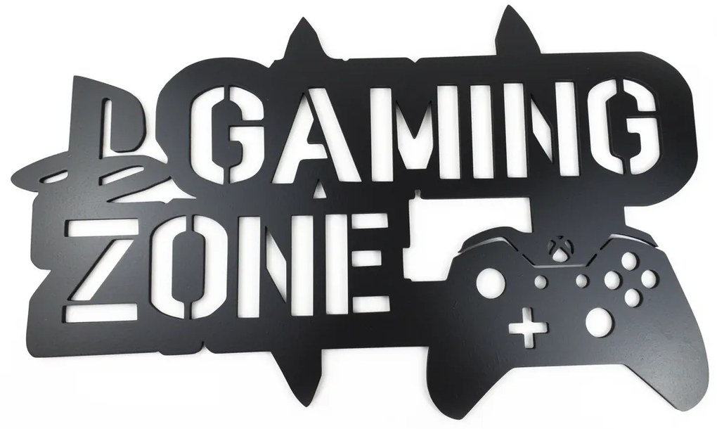 Veselá Stena Drevená nástenná dekorácia Gaming zone čierne