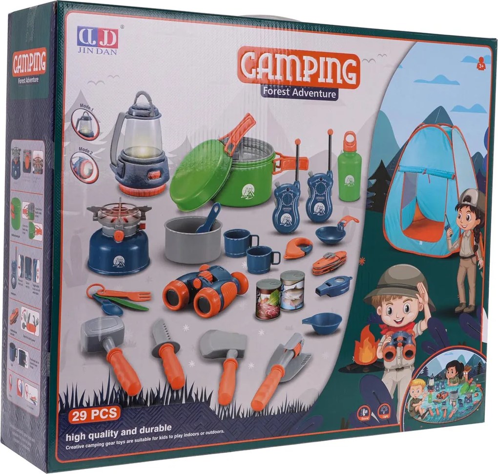 MEGA kempingová súprava so stanom + príslušenstvo ZOG.LY001