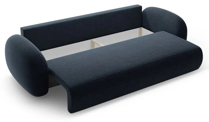 Tmavomodrá ženilková rozkladacia/s úložným priestorom pohovka 262 cm Tonale – Cosmopolitan Design
