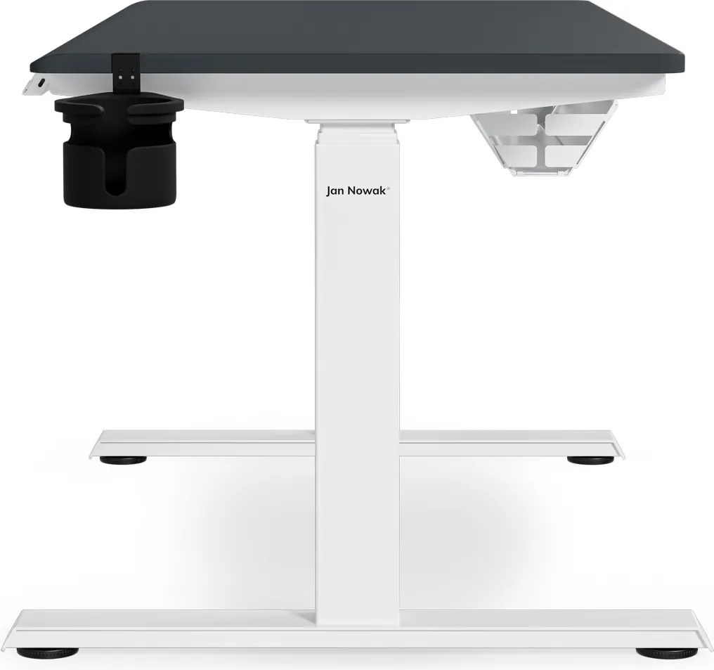Elektrický stôl s nastaviteľnou výškou ergonomický bielo-antracitový,1200x600 mm: ARIA