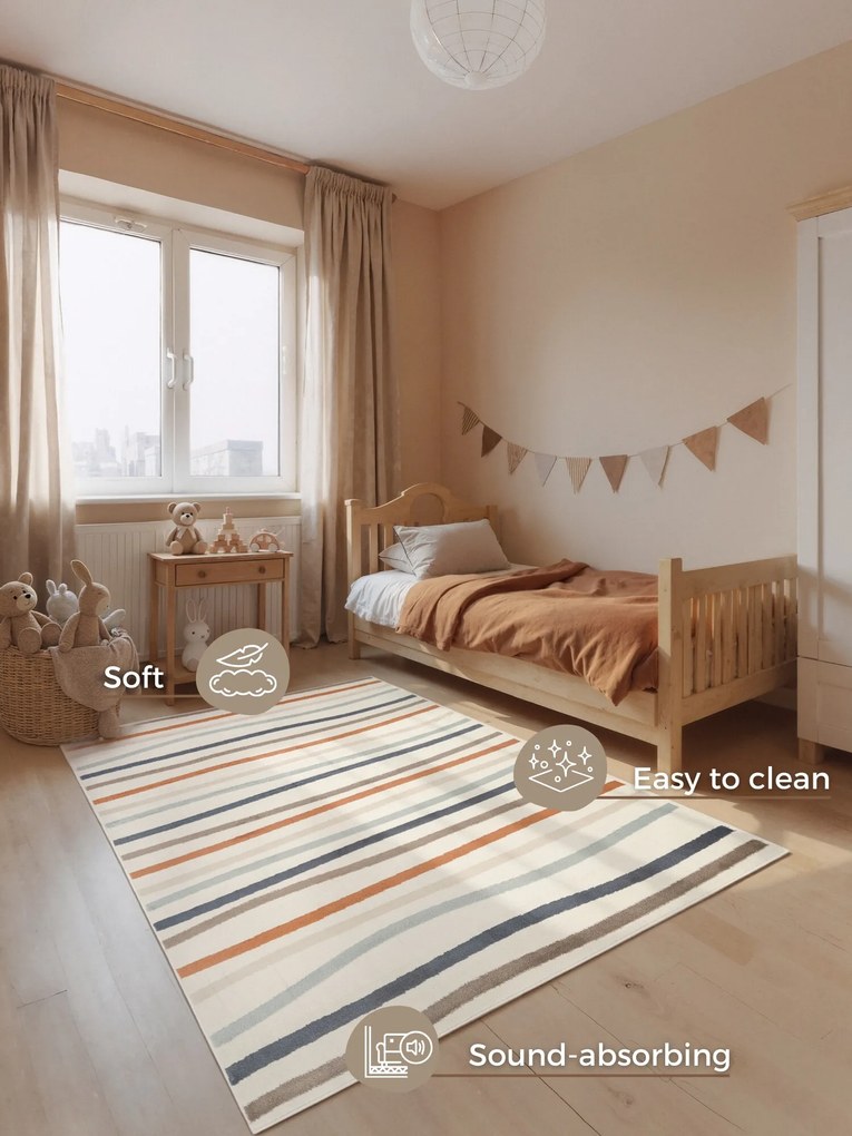 Hanse Home, Detský koberec Adventures 106410 Cream Multicolor, 200x290, viacfarebná, detská izba