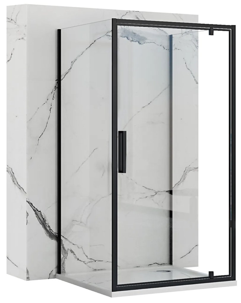 Nástenný sprchovací kút MAXMAX Rea RAPID swing 100x90x100 cm - čierny