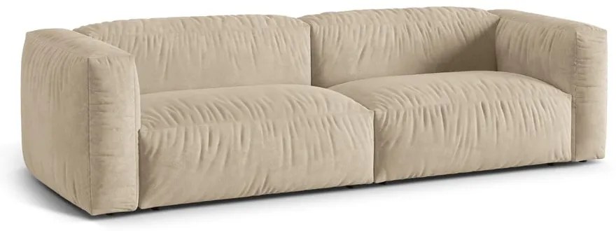 Béžová zamatová pohovka 240 cm Martina – Micadoni