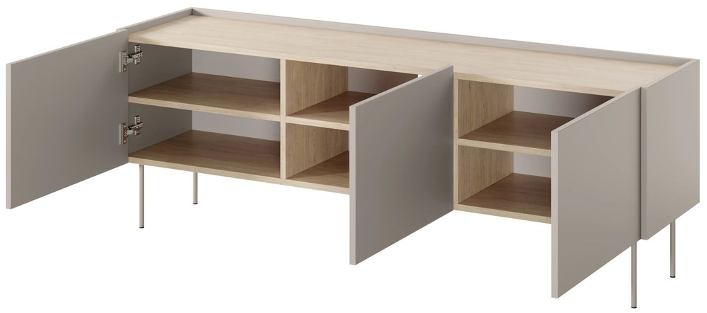 TV stolík Desin 170 cm - kašmírová / dub nagano