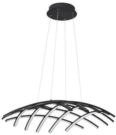 LED luster Gropius 81 čierne