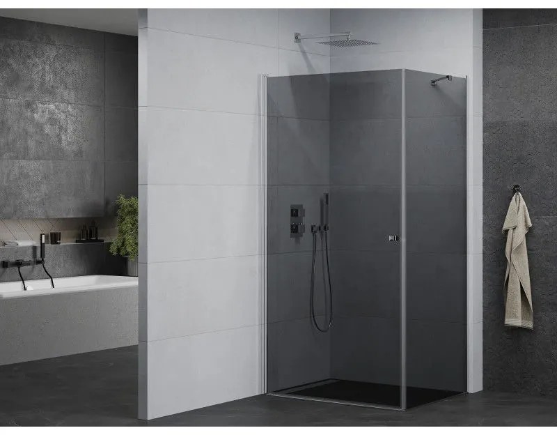 Mexen Pretoria sprchovací kút 80x100cm, 6mm sklo, chrómový profil-šedé sklo, 852-080-100-01-40