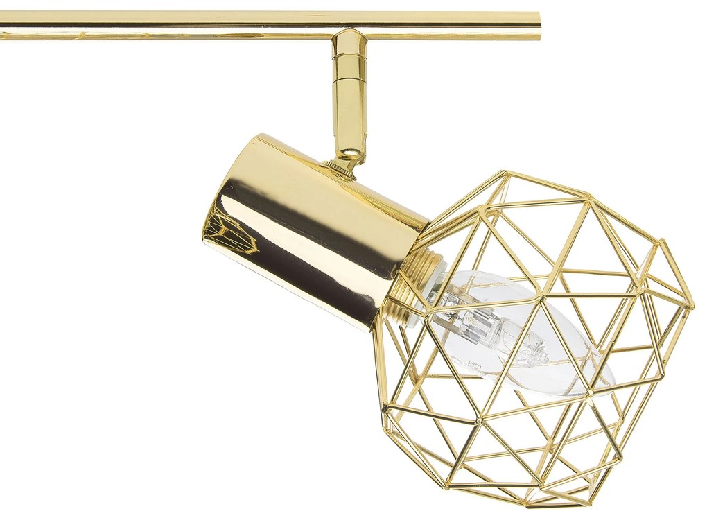 Stropná lampa v zlatej farbe CHENAB Beliani