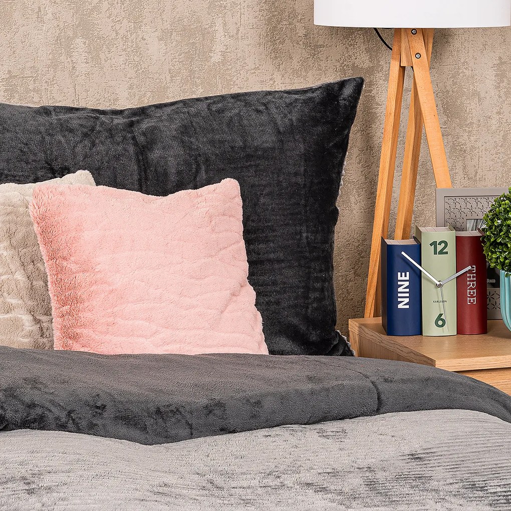 4Home Obliečky mikroflanel Stripe sivá, 140 x 200 cm, 70 x 90 cm