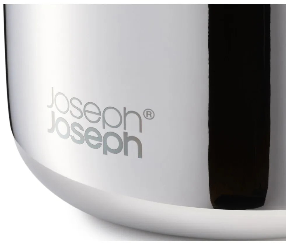 Téglik na zubné kefky z nehrdzavejúcej ocele v lesklo striebornej farbe EasyStore Luxe – Joseph Joseph