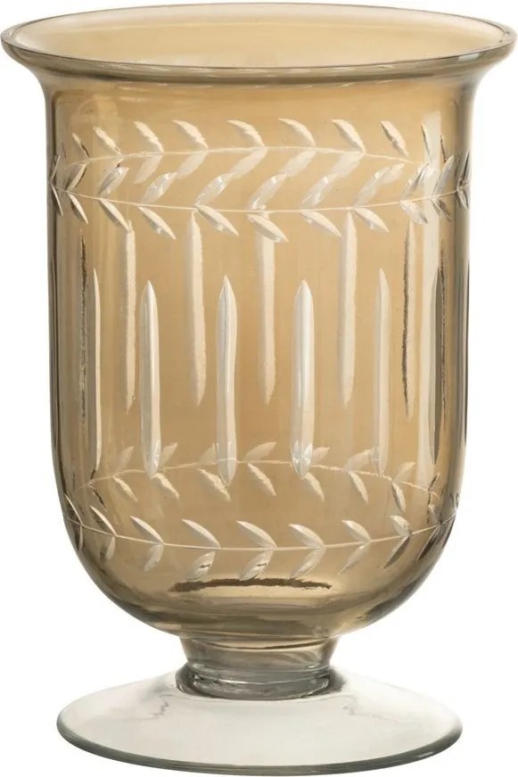 2ks fialkový sklenený veľký svietnik Hurricane Kraquel - Ø 17*27 cm