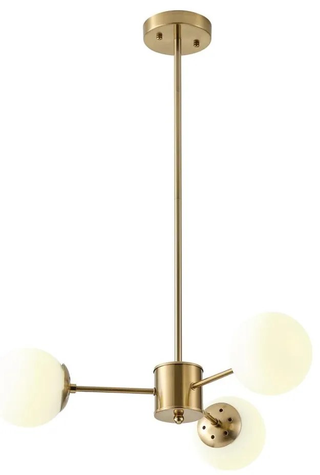 Luster na tyči 3xE27/40W/230V mosadz