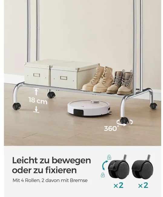 ​Vešiakový stojan na kolieskach HSR107E01