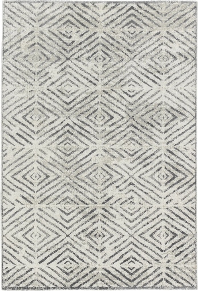 Schöner Wohnen-Kollektion - Golze koberce Kusový koberec Brilliance 182040 Rhombs Grey - 133x190 cm