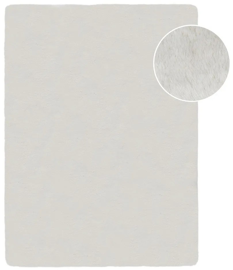 Biela syntetická kožušina 160x230 cm Ivy Luxury Fur – Flair Rugs