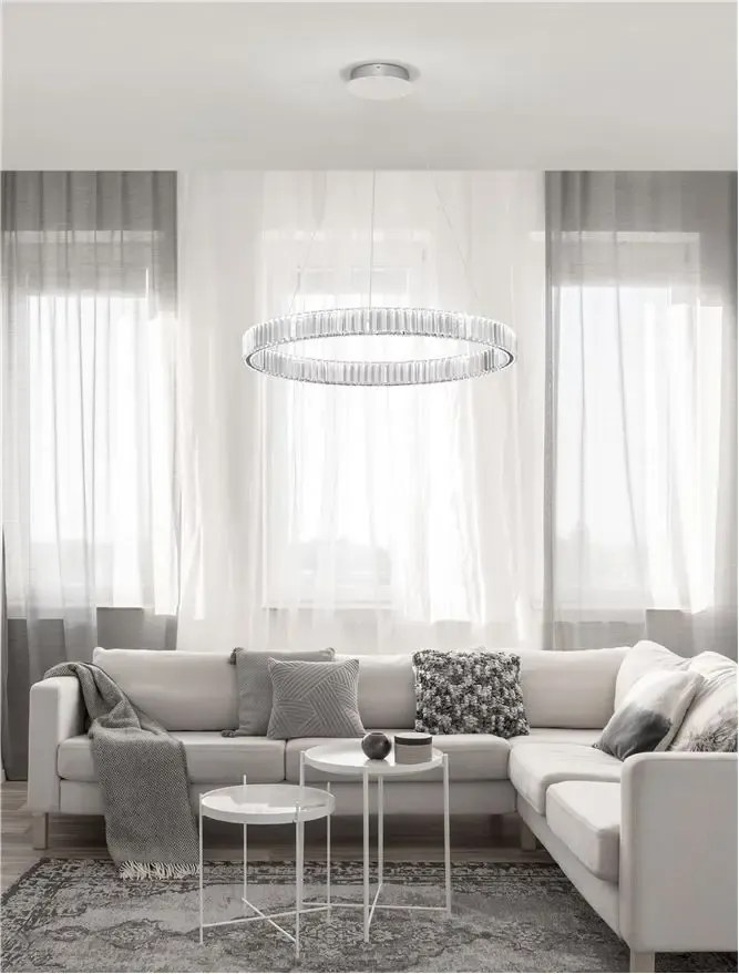 Krištáľový luster Aurelia 80 Chrome