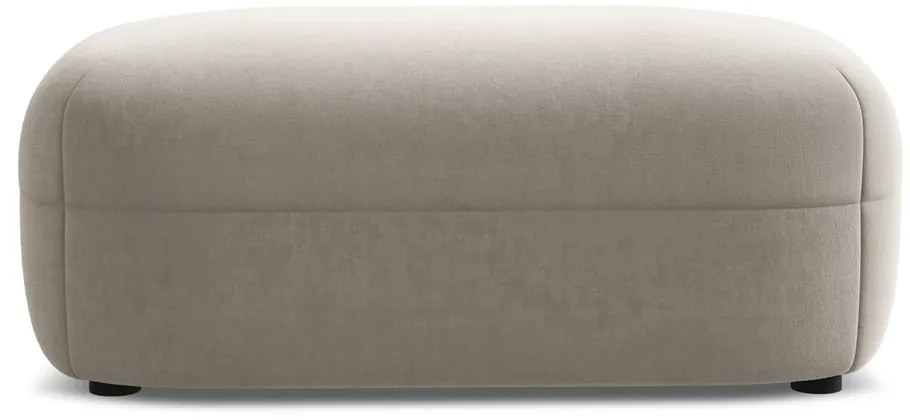 Béžová zamatová podnožka Moana – Makamii