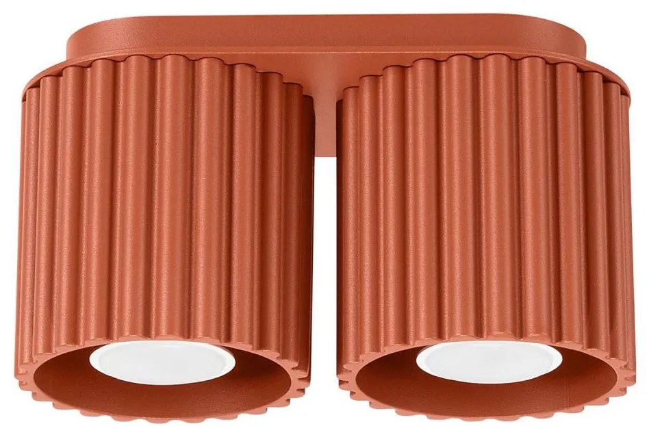 Sollux  SL.1800 - Bodové svietidlo AURA 2xGU10/10W/230V oranžové