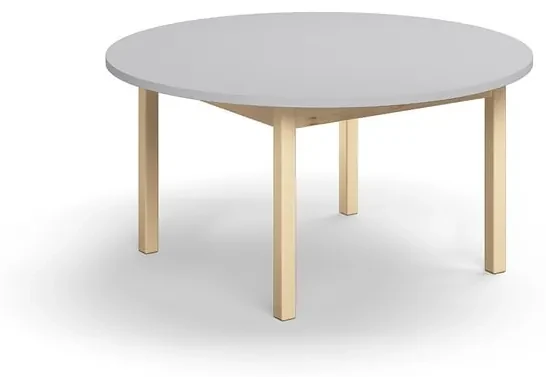 Stôl DECIBEL, Ø1200x590 mm, akustický HPL - šedá
