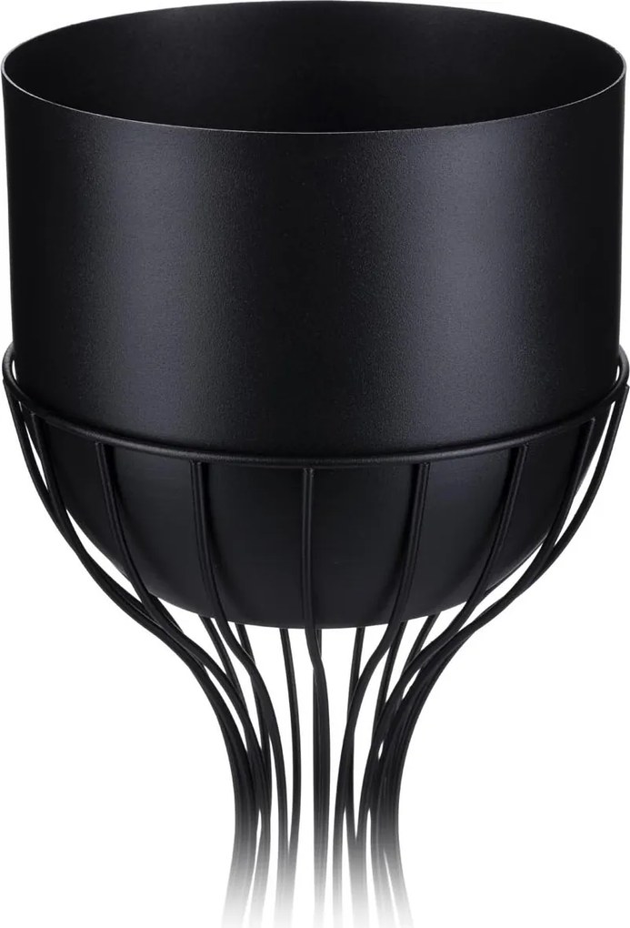 KOVOVÝ KVETINÁČ SO STOJANOM GLAM 68X20 CM ČIERNA