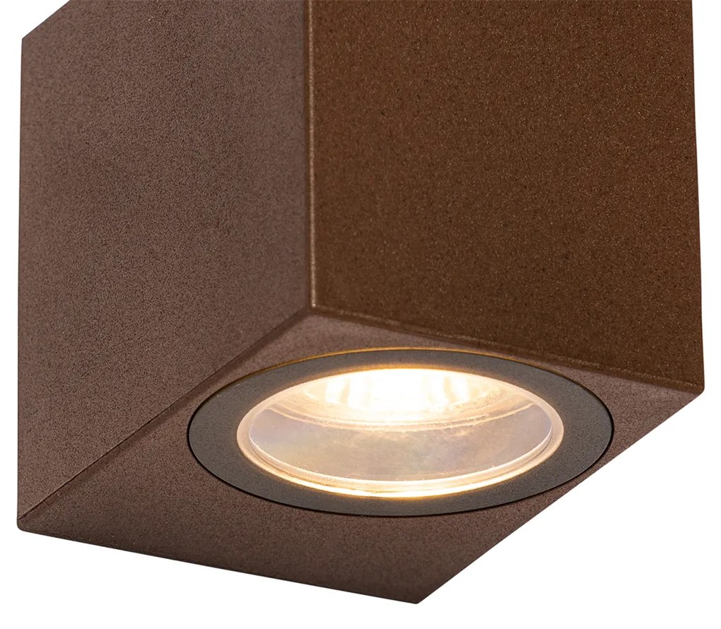 Moderná vonkajšia nástenná lampa hrdzavohnedá plastová - Baleno