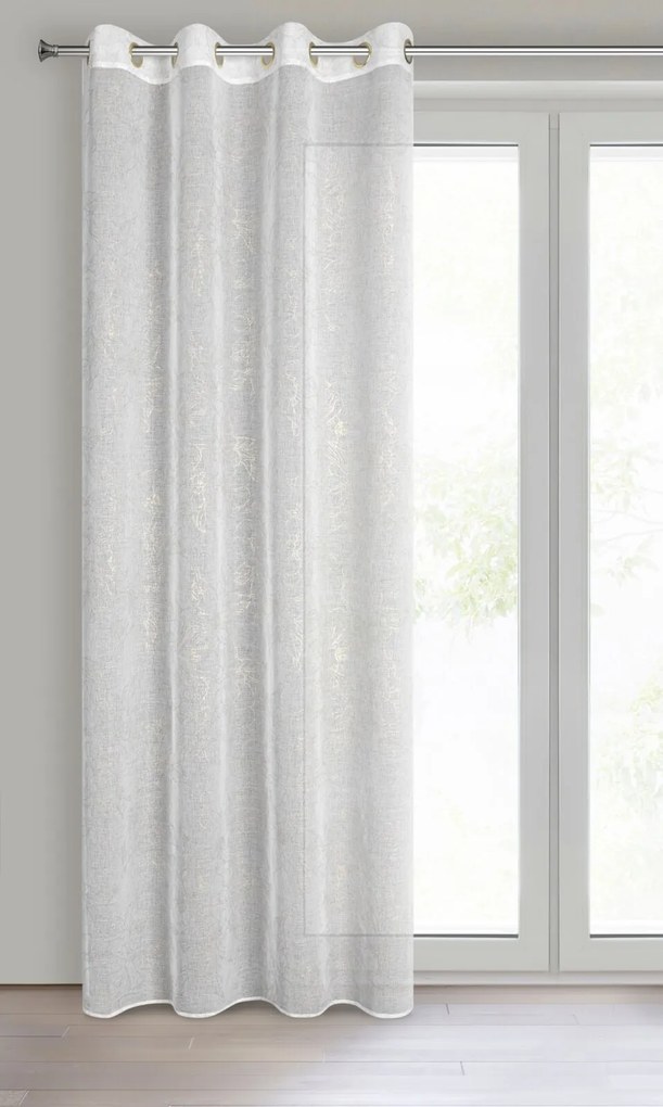 ZÁCLONA NA KRÚŽKOCH ANITA 140X250 CM BIELA