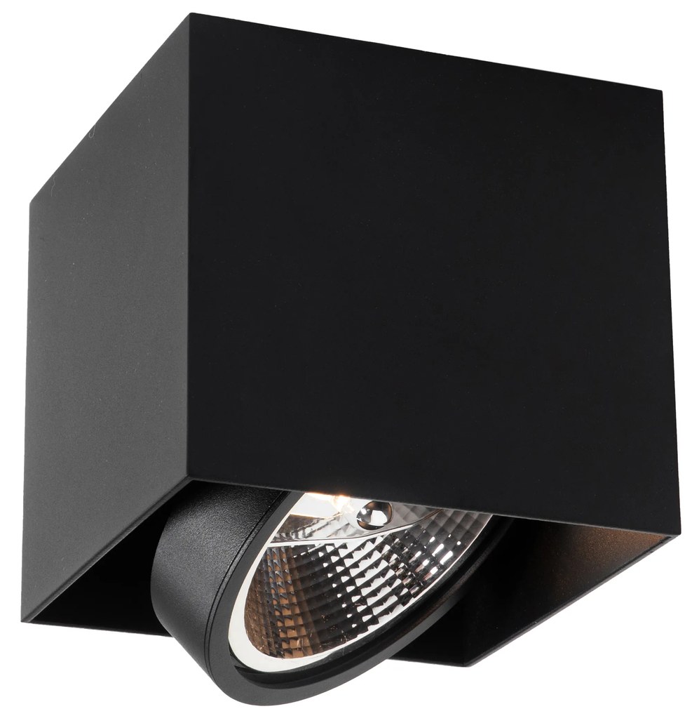 Dizajnové bodové svetlo čierne štvorcové AR111 - Box