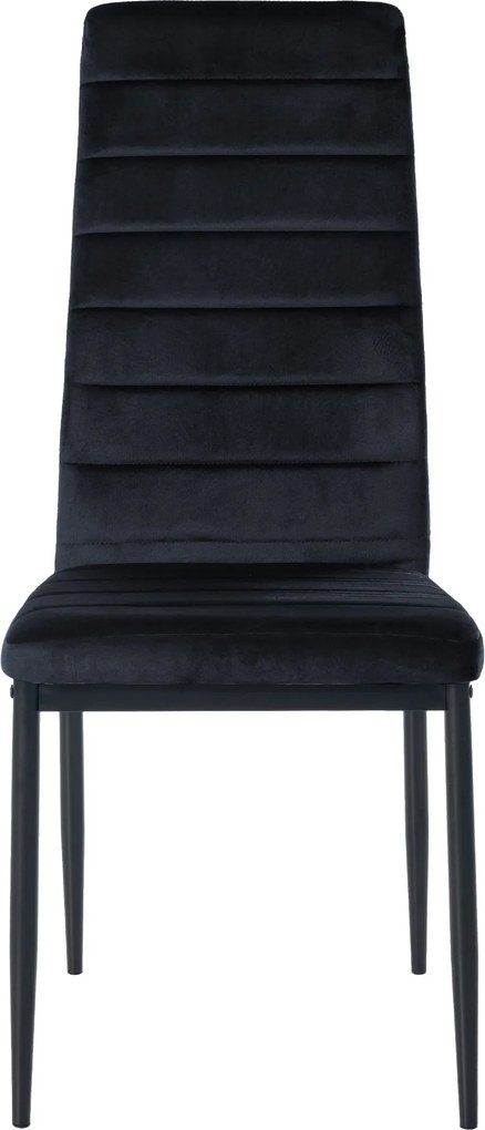 Jedálenská stolička Mayfair - zamat - Čierna