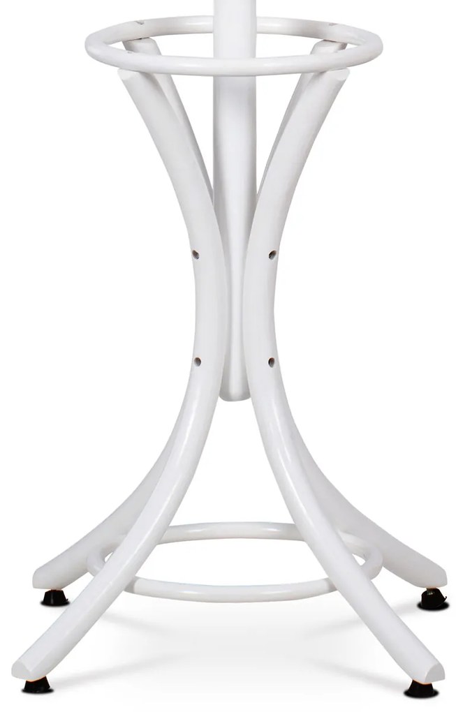 Autronic - Vešiak drevený stojanový, masív topoľ a breza, biely matný lak, výška 185 cm - F-2059 WT