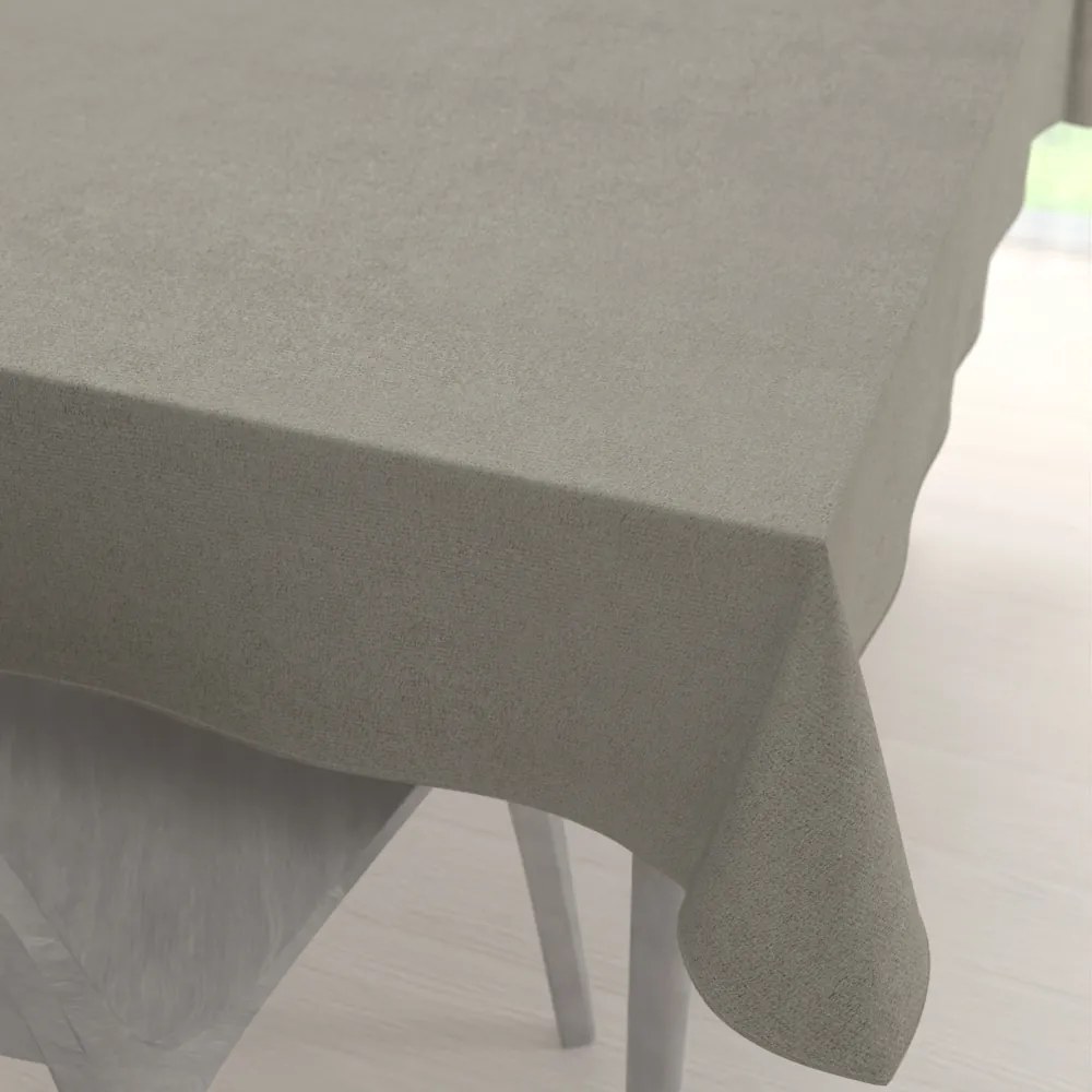 Biante Obdĺžnikový obrus/imitácia brúsenej kože Alcantara ALC-014 Svetlo sivý 120x160 cm