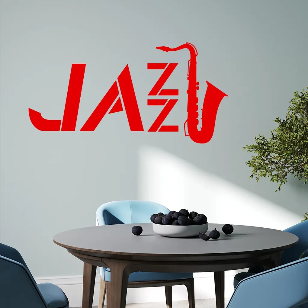 Veselá Stena Samolepka Jazz Farba: fialová, Veľkosť: 100 x 51 cm