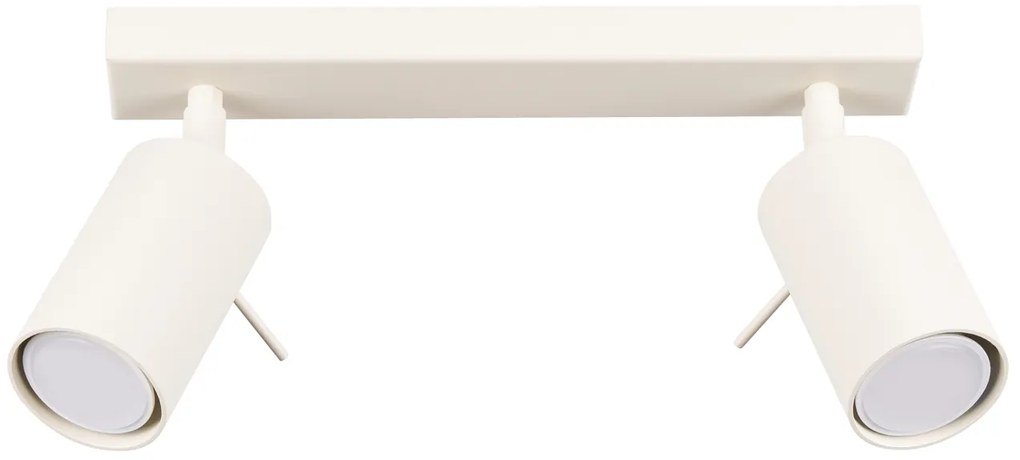 Bodové svietidlo Ring, 2x béžové kovové tienidlo, (možnosť polohovania)