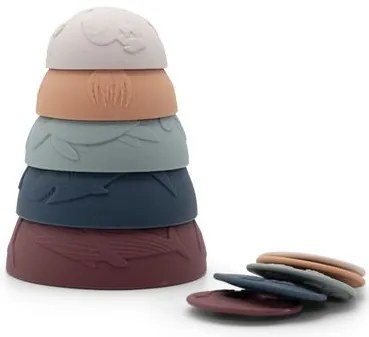 Silikónové stohovacie poháre, zemité