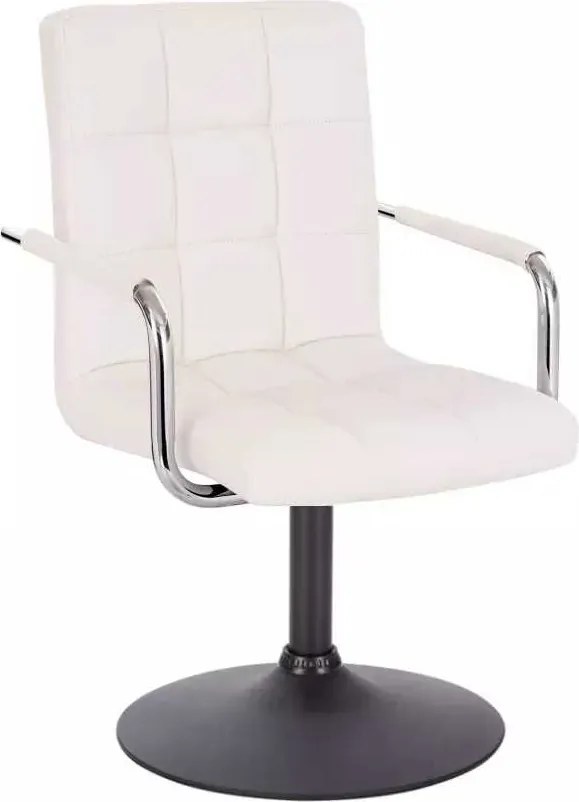 LuxuryForm DESIGN Stolička VERONA na čiernom tanieri - biela