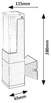 Rabalux 77126 - LED Vonkajšie nástenné svietidlo DARVAS LED/7W/230V IP54