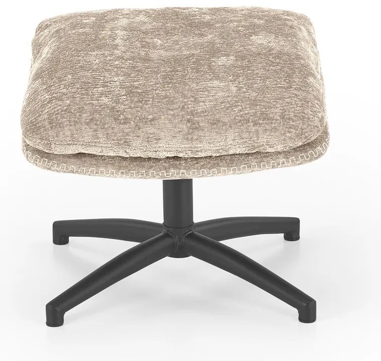 Křeslo s podnožkou Dario krémové