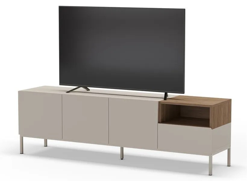 Krémový TV stolík 180x55 cm Cailin – Marckeric