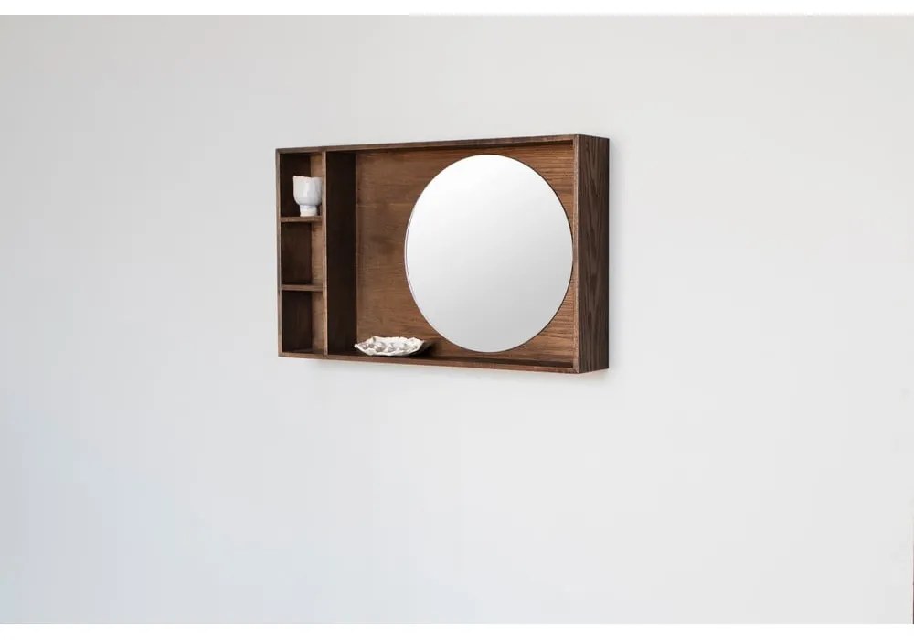 Hnedý vešiakový panel z dubového dreva 40x65x11,5 cm Show Me – Mette Ditmer Denmark