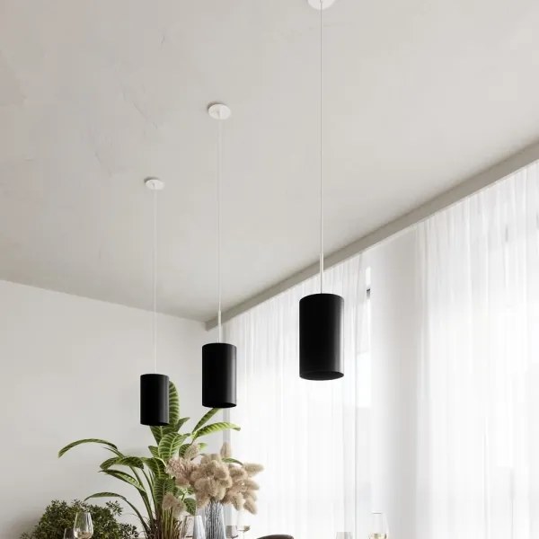 Sollux SL.0742 - Luster na lanku OTTO 1xE27/60W/230V pr. 15 cm čierna