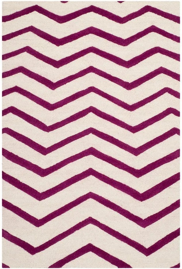 Vlnený koberec Safavieh Edie, 121x182 cm, fialový